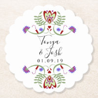 Casamento de Flores Folclóricas Mexicanas Elegante