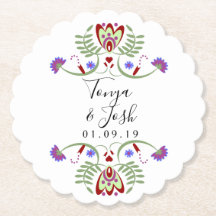 Casamento de Flores Folclóricas Mexicanas Elegante