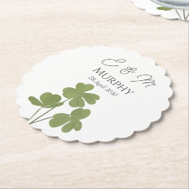 Porta-copo De Papel Casamento de Folha de Folha da Irlanda Verde Moder