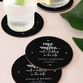 Porta-copo De Papel Casamento engraçado e moderno de bebidas grátis sa