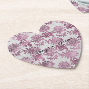 Porta-copo De Papel Casamento Floral Romântico de Silver Vermelho de B