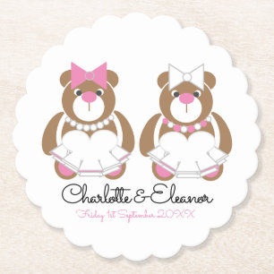 Porta-copo De Papel Casamento lésbico - Brides do Urso de Teddy