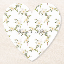 Porta-copo De Papel Casamento Romântico White Floral