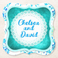 Casamento vintage de Quadro Azul Aqua ou Parte