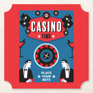 Porta-copo De Papel Casino Gambling Poker Roulette