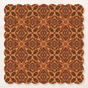 Porta-copo De Papel Castanho Caleidoscópio Mandala Padrão- 23100