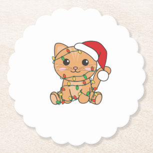 Porta-copo De Papel Cat Christmas Winter Animals Cats