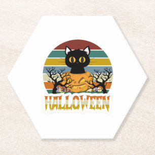 Porta-copo De Papel Cat Halloween