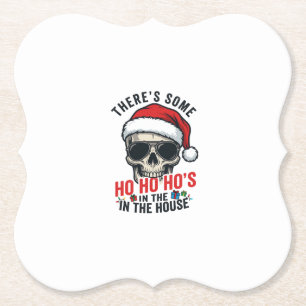 Porta-copo De Papel Caveira de Natal Ho Ho Ho Humor Design