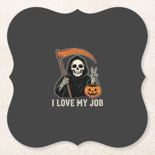 Porta-copo De Papel Ceifador Eu Amo Meu Trabalho Design de Halloween