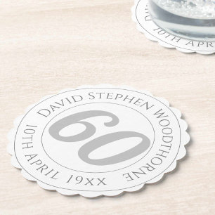 Porta-copo De Papel Celebração comemorativa do 60º aniversário