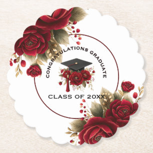 Porta-copo De Papel Celebração de Formatura Elegante • Grafia Dourada 