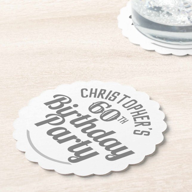 Porta-copo De Papel Celebração do aniversário de 60 anos (Criador carregado)