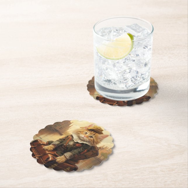 Porta-copo De Papel Celebrações de inverno na neve, com Kittens (Insitu)