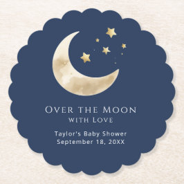 Porta-copo De Papel Celestial Moon and Stars Over the Moon Coaster
