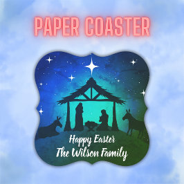 Porta-copo De Papel Cena de Natividade - Felz pascoa |