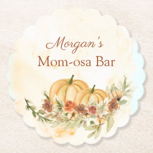 Porta-copo De Papel Chá de Bebê Abóbora Rústica Mom-mosa