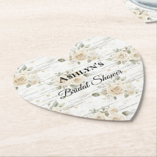 Porta-copo De Papel Chá de Bebê Floral Branco Boho