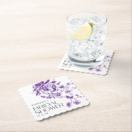 Porta-copo De Papel Chá de Bebê Floral Toile Francês Antigo