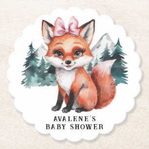 Porta-copo De Papel Chá de fraldas Adorável De Bebê Fox Watercolor