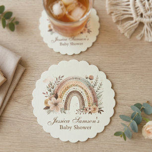 Porta-copo De Papel Chá de fraldas Boho Arco-Íris E Flores