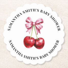 Porta-copo De Papel Chá de fraldas de coquetes de Cherry Pink