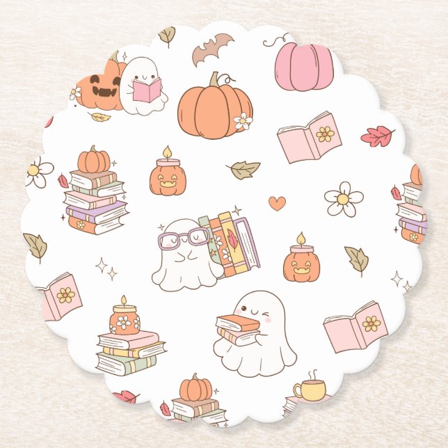 Porta-copo De Papel Chá de fraldas de Livros Brancos Brancos (Frente)