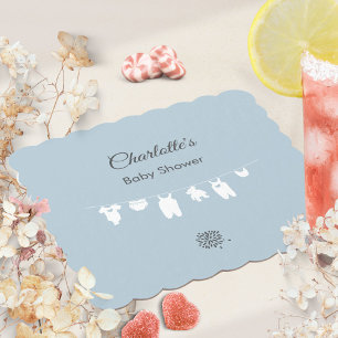 Porta-copo De Papel Chá de Menino Minimalista Dusty Blue