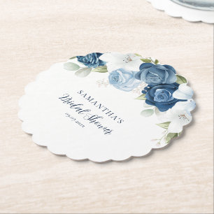 Porta-copo De Papel Chá de Noiva com Letra Floral em Aquarela