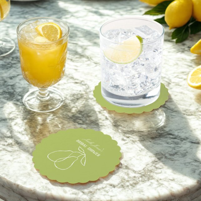 Porta-copo De Papel Chá de panela Verde Perfeito Moderno Escalado (Criador carregado)