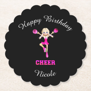 Porta-copo De Papel Cheerhead "Happy Birthday" personalizado
