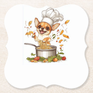 Porta-copo De Papel Chef Chihuahua � Mestre Culinário Canino