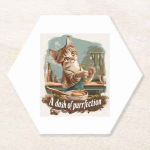 Porta-copo De Papel Chef de Gato Culinário
