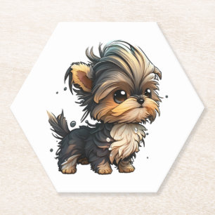 Porta-copo De Papel Chibi Yorkshire Terrier