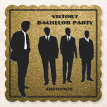 Porta-copo De Papel Chic Black & Dourado Bachelor Party<br><div class="desc">*Personalize com seu texto.</div>
