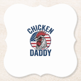 Porta-copo De Papel Chicken Daddy Rooster Vintage Patriotic Shirt Desi