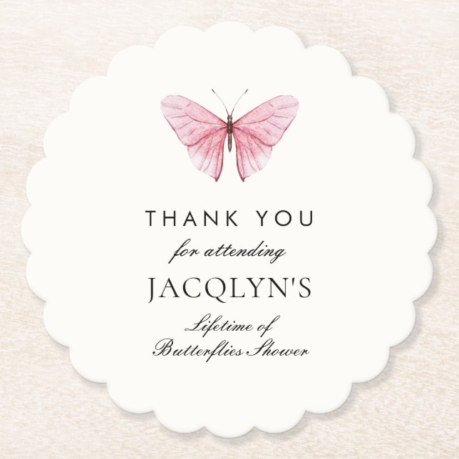 Porta-copo De Papel Chuva de Borboletas da Vida de Jacqlyn (Frente)