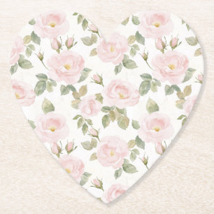 Porta-copo De Papel Chuva de Noiva Floral Rosas Brancas e Rosas