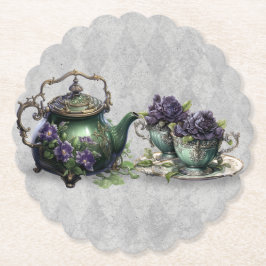 Porta-copo De Papel Cinzas leves Bruxas de Tea Encantando Porta copos