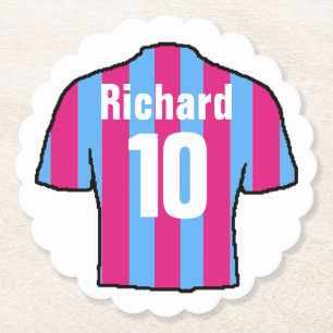 Porta-copo De Papel Claret e Blue Football Fan