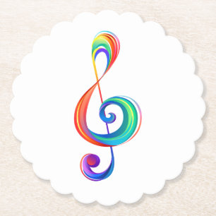 Porta-copo De Papel Clef (trecho de arco-íris)