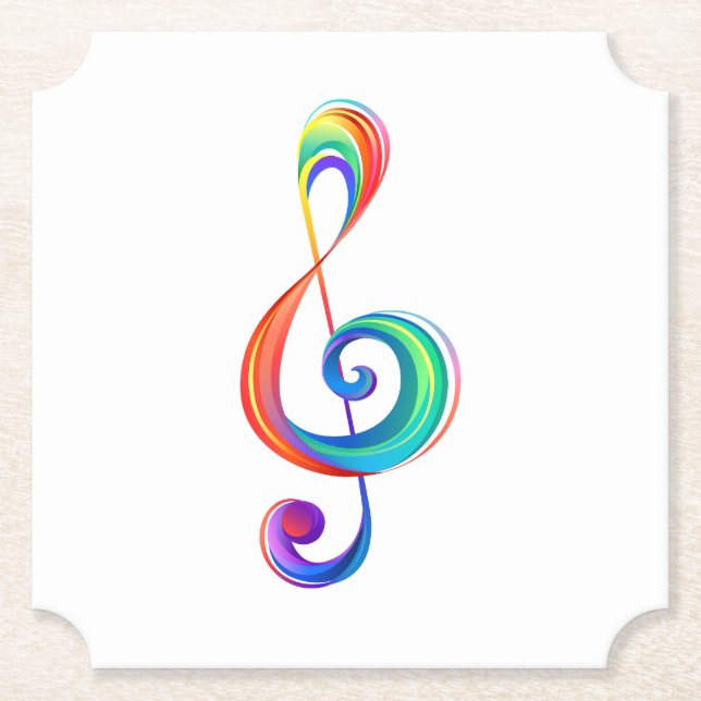 Porta-copo De Papel Clef (trecho de arco-íris) (Frente)