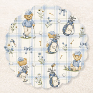 Porta-copo De Papel Clube Country Blue Teddy Bear Golfe