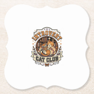 Porta-copo De Papel Clube de Gato Introvertido Gato Anti Social Vinta