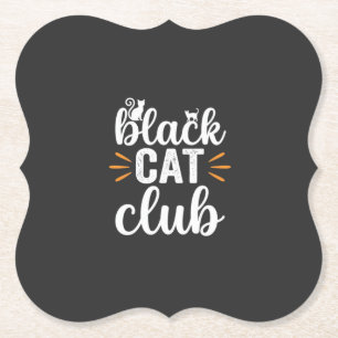 Porta-copo De Papel Clube do Gato Preto Design de Halloween