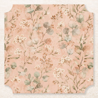 Porta-copo De Papel Cobertor de Bebê Mostarda Floral Vintage Botânico