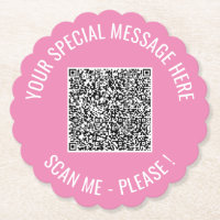 Código QR Adicionar Mensagem Especial Porta copos