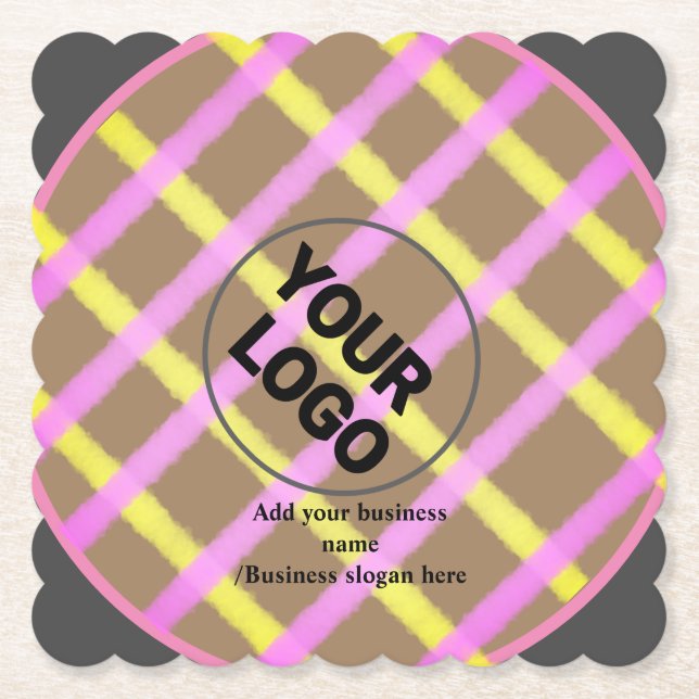 Porta-copo De Papel Código QR personalizado simples adicione seu nome  (Frente)