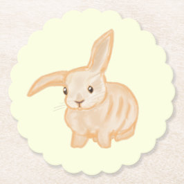 Porta-copo De Papel Coelho Coelho Marrom Bonito - transparente em amar