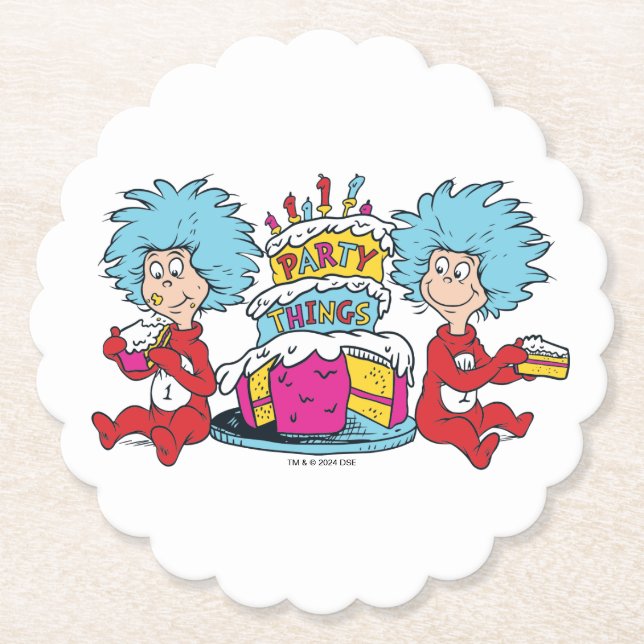 Porta-copo De Papel Coisa Uma Coisa Duas Coisas Festas (Frente)